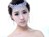 Copricapo orecchino collana con corona da sposa romantica pezzi di rimorchio caldo cristalli nozze gioielli da sposa set da sposa vestito