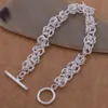 Free Shipping with tracking number Top Sale 925 Silver Bracelet Faucet Syndiotactic Bracelet Silver Jewelry 10Pcs/lot cheap 1602