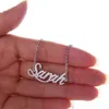 Aangepaste naam ketting vrouwen gepersonaliseerde naamplaatje ketting "Sarah" roestvrij staal goud en zilver op maat gemaakte sieraden ketting, NL-2392