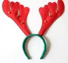 Chifre de natal Antler faixa de cabelo para crianças e meninas, vermelho headband festa do bebê com seis pequenos sinos, acessório de cabelo de alta qualidade,