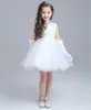 Bollklänning Little Girl's Pageant Dresses With Beads Beauty Cute Flower Girls Dress Custom Made Kids Formal Wear HY1301