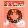 Christmas decorations remove jelly STICKER can be removed easy BEDROOM WALL WINDOW ROOM Santa Claus Wall Sticker christmas wreath CS007