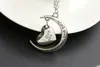 2016 Romantic I Love You To The Moon and heart Necklace Alloy Chain Heart Pendants Necklaces For Women Jewelry Valentine's Day Gift