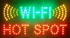 뜨거운 판매 슈퍼 밝게 움직이는 LED WiFI 네온 사인 크기 19 "x10"조명 된 광고 표지판