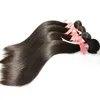 12 "-30" 4pcs / lot remy jungfrubrasilianska hårbuntar förlängningar silkeslen rak mänskligt hår väft naturligt färg hår väv greatem