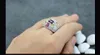 SHUNXUNZE Noble Generous big engagement rings jewelry for women dropshipping Morganite Pink Blue yellow Cubic Zirconia Rhodium Plated R408