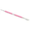 Nagelverktyg cuticle pusher professionell senior sked rosa målning 10 st / lot nagel renare manikyr pedicare rostfritt stål 9005a
