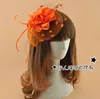 17 Colors Cute Girl Fascinator Bridal Hats Feather Flowers Headpiece Wedding Party Hair Accessories Cocktail Party Headwear Factory Sell