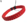 Vente en gros-Hot Vente Hommes Femmes Wrap Tressé Faux Cuir Bracelet Cadeau Manchette Bracelet Bracelet 6XO9 7EK6