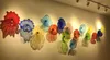 Горячая продажа рука выдувные стеклянные пластины для украшения стен стиль многоцветный муранского стекла подвесные плиты стены искусства индивидуальные цвет размер