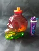 Free shipping wholesalers Colored glass glass skull bones Hookah / glass bong, Get a full set of accessories