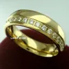 Bague de fiançailles en or 18 carats, taille de bijoux 6-10, r250wa