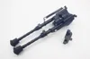 6-9 Inch Harris Style Tactical Bipod 5 Levels Adjustable Spring Extending Legs Picatinny Rail Adapter