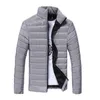 Fall-Men Winter Solid Multicolor Long Sleeve Cotton Padded Jackets Coats White/Navy Blue/Black/Red/Lake Blue/Orange/Light Gray