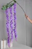 Wisteria artificielle Vine Roard Fleur de soie 164 mètres pour les centres de centres de mariage Bouquet Garland Home Ornament5126983