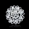 Crystal Flowers Love Brosches Pins Diamond Brosch Boutonniere Stick Corsage Wedding Fashion Jewelry 170265