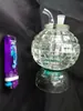 Roundness crystal pot Wholesale bongs Oil Burner Pipes Water Pipes Glass Rigs Smoking