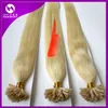 50g 50STRANDS Pré-lié Nail U Tip Extensions Hair Brésilien Indian Human Hair 18 20 22 24inch 60Platinum Blonde personnalisé Col5731825