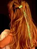 10pcs/lot Luminous Light Up LED Hair Extension Flash Braid Party girl Hair Glow by fiber optic For party christmas free shipping