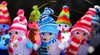 LED Flash Snowman + Cap Scarf Juldekorationer Hängsmycken Julgran Ornament Bar Party Celebration Props Cartoon Kids Toy Dolls Present