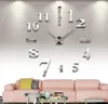 New Modern DIY 3D Wall Clock Super Big Quartz Needle Acrylic Diy Mirror Wall Clock Home Living Room Decoration c259
