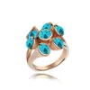 High Quality Rings For Women Austrian Crystal Rings Rose Gold Plated Korean Fashion Jewelry made with Swa Elements 4172