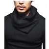 Men Longline T Shirt Designer Heaps Collar Long Sleeve Hip Hop Solid T Shirts Men's Irregular Tops tee1
