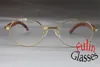 Wholesale-HOT Wood 7550178 Wood Eyeglasses designer Unisex Alloy Glasses الحجم: 57-22-135 mm
