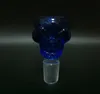 Em estoque! Bacia de vidro do projeto do crânio 18.8mm seis cores espessura de 7mm cabida para o vidro Ashcatcher Bongs e bubblers de vidro