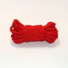 10M Red Soft Cotton Rope Restraint Bondage Adult Flirtare Giochi di sesso Giocattoli per coppie, Comodo e non ferire il corpo