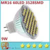 MR16 9 W 60 SMD 3528 LED Yüksek Güç Işık Beyaz / Sıcak beyaz LED Spot Ampul Tavan Tasarruflu Lamba 3 Yıl Garanti