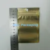7.5x12cm（3.0 * 4.7 "）ゴールデン/クリアセルフシールジッパープラスチック小売包装パックバッグジッパーロック包装バッグパッケージ