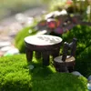 4 SZTUK Vintage Table Krzesło Bajki Ogród Dekoracji Home Decor Terrarium Figurki Miniatury Baison Narzędzia Żywicy Craft Gnomes Akcesoria domowe