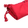 Weihnachtsgeschenke Bag Cotton Canvas Aufbewahrung Rentier Kordelstring-Tasche zum Verpacken von Kindern Geschenk mit Größe 300 l-weiß rot