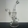 TIKTOK Fashion FTK Tjockglas Bongs Torus och Klein Återvinning Rökvattenrör Fab ägghål 14.4mm Joint High Quality Hitman Bubbler