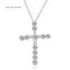 Bellissimo design 925 sterling argento svizzero cz diamante croce pendente collana gioielli di moda regalo di nozze