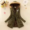 Cappotto caldo invernale da donna Parka lungo Moda Cappotto da donna con cappuccio in pelliccia sintetica Giacca imbottita in cotone casual Mutil Colors