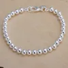 Gorąca sprzedaż Najlepszy Prezent 925 Silver6M Koraliki Modlitewne Bransoletka - Hollow DFMCH114, Brand New Fashion 925 Sterling Silver Chain Link Bransoletki