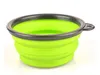 100pcs/lot Free Shipping Pet Dog Cat Bowl Puppy Drinking Collapsible Easy Take Outside Feeding Water Feeder Travel Bowl Dish