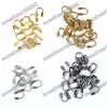 500 unids / lote 4 Colores 4 mm Chapado en Oro Alambre Negro Protectores Guardianes Ganchos Joyería DIY Resultados de la Joyería Components226q