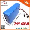 24V 60AH de iões de lítio recarregável 24V Bicicleta elétrica Li-Ion Battery Pack 26650 30A BMS Para E-Bike Scooter Airwheel