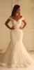 Gorąca sprzedaż Syrenki Suknie Ślubne Vintage Koronkowe Aplikacje Suknie Ślubne V Neck Off The Ramię Hollow Back Custom Made Brides Wear