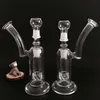Bubbler glass bong percolator smoking Water Pipes 18.8mm joint with dome nail Oil Rigs ash catcher Hookah two functions 9 inches