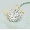 Bling Diamante Små Brosch Toppförsäljning Klar Rhinestone Crystal Silver Flower Brosch Pins Fashion Populay Wedding Pin B336