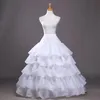 Frete Grátis Em estoque Quatro Aros Cinco Camadas A-Line Anáguas Slip Bridal Crinoline Para Vestidos de Baile Quinceanera/Casamento/Vestidos de Baile