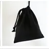 حقيبة سوداء القماش السوداء 8 × 10 سم