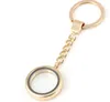 10PCS lot 30MM Smooth Plain Round Floating Locket Keychains Glass Living Magnetic Charms Locket Key Chains236v