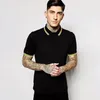 Verão New Mens Sólido Camisa Polo Fred Moda Casual Polo Camisas Inglaterra Gêmeo Masculino Twin Twitch Respirável Perry Polos Vestuário Preto