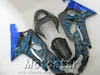 鈴木GSX-R600 GSX-R750 2001-2003 K1 GSXR 600 750 Blue FlamesのBlue Fair Fairing Set 01-03 EF14