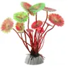 Vends en plastique feuille de Lotus herbe plantes artificielles décorations d'aquarium plantes Aquarium herbe fleur ornement Decor2508